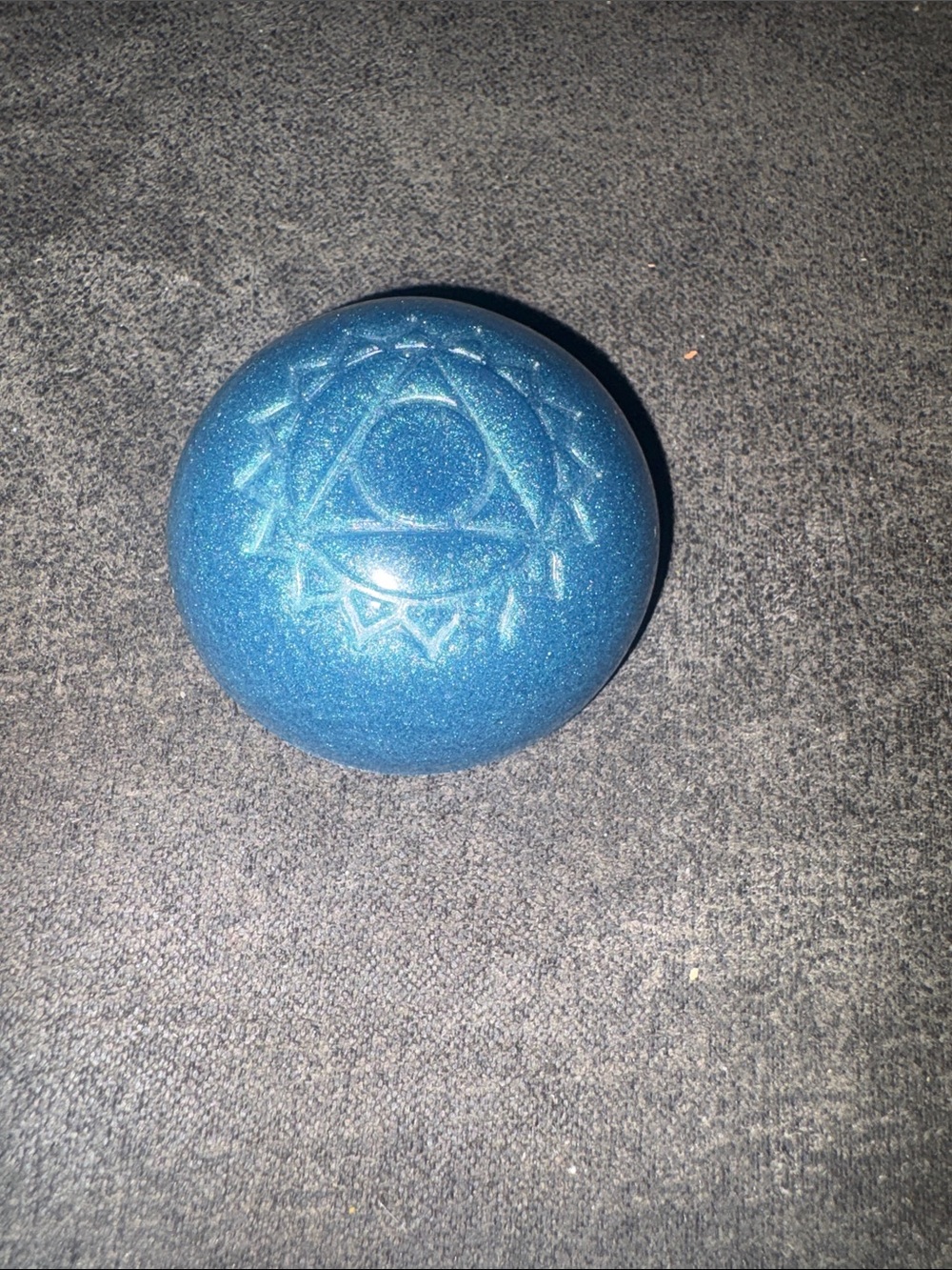 Blue Resin Throat Chakra Rounded Palm Stone